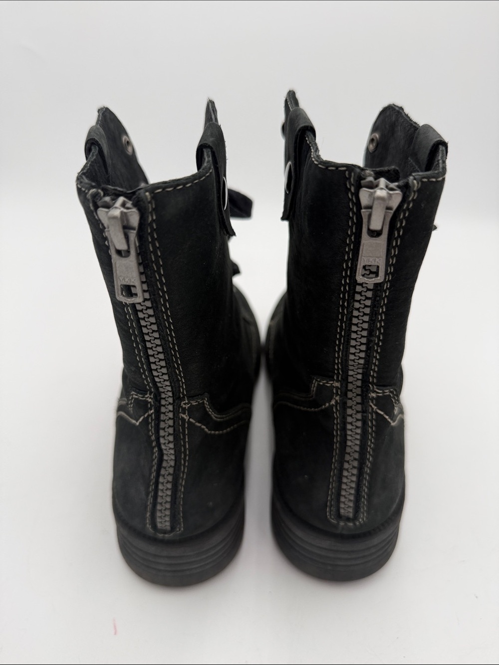 Rockport Black Lace-Up Ankle Boots women 9.5M combat casual office Y2K comfort - Picture 4 of 13